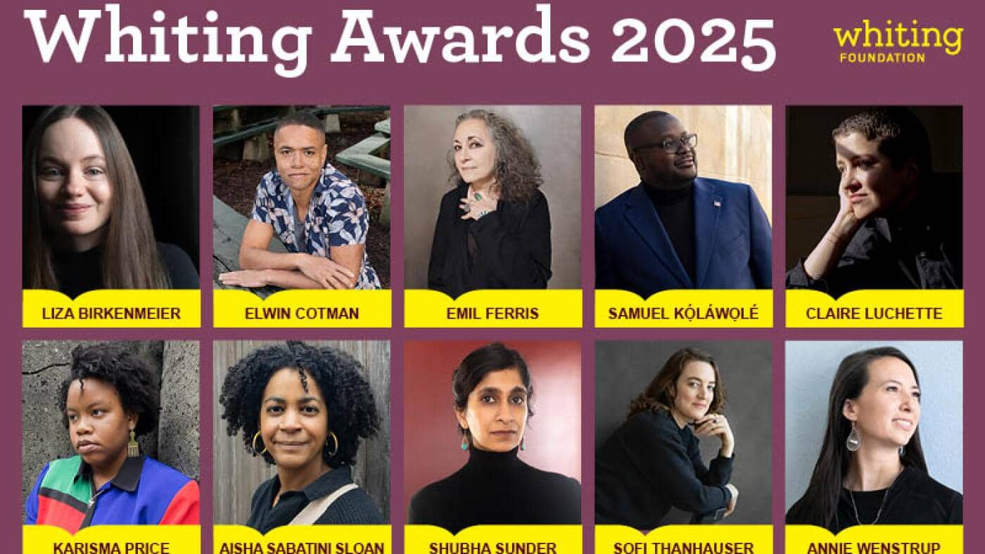 10 écrivains émergents remportent des prix Whiting: NPR